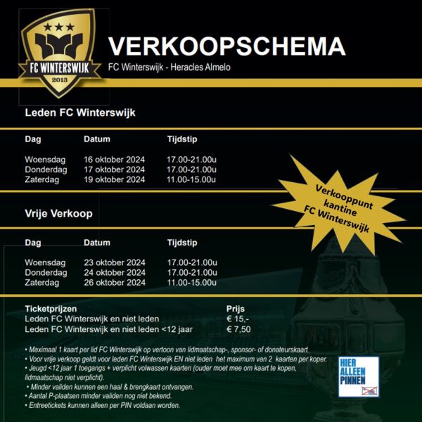 Afbeelding: Kaartverkoop FCWHER