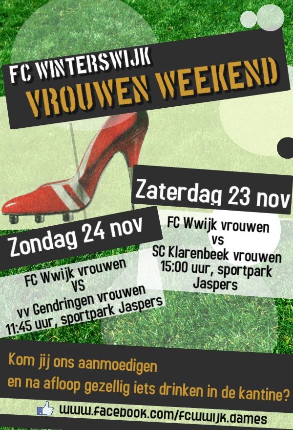 Afbeelding: Poster vrouwenweekend FC Wwijk 2