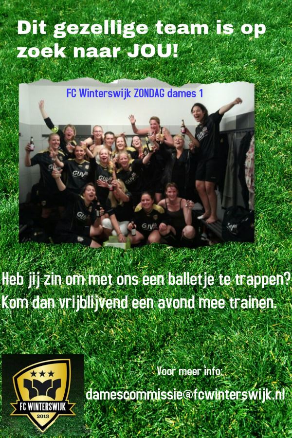 Afbeelding: Zondag dames 1 op zoek naar jou
